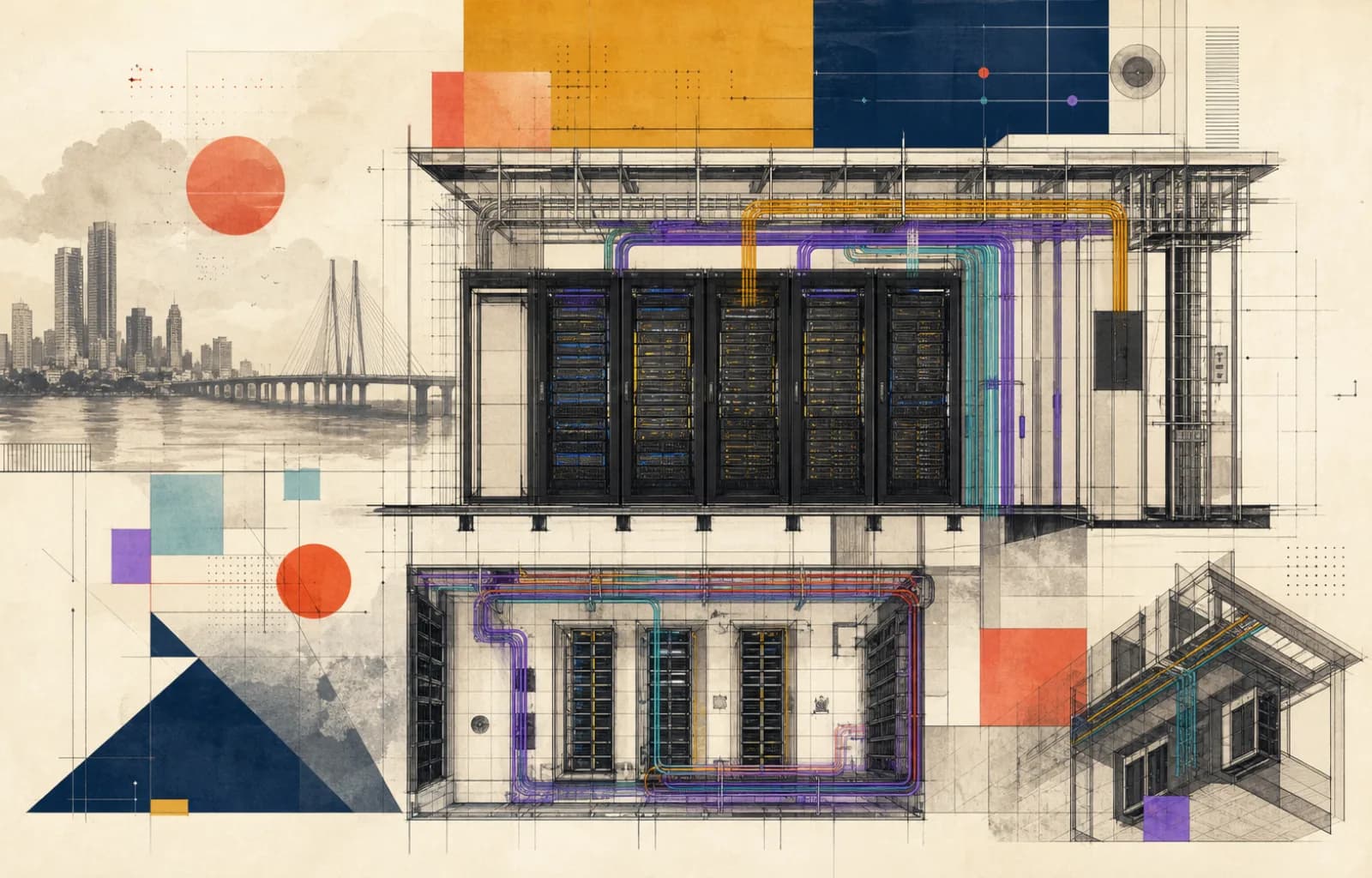 Editorial case-study illustration for Mumbai Data Center Build
