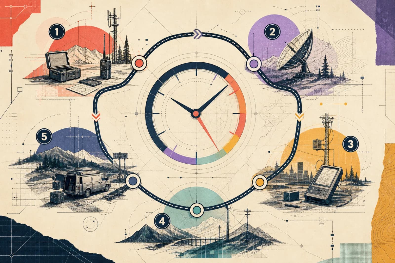 Conceptual editorial illustration titled Inside a Change Window
