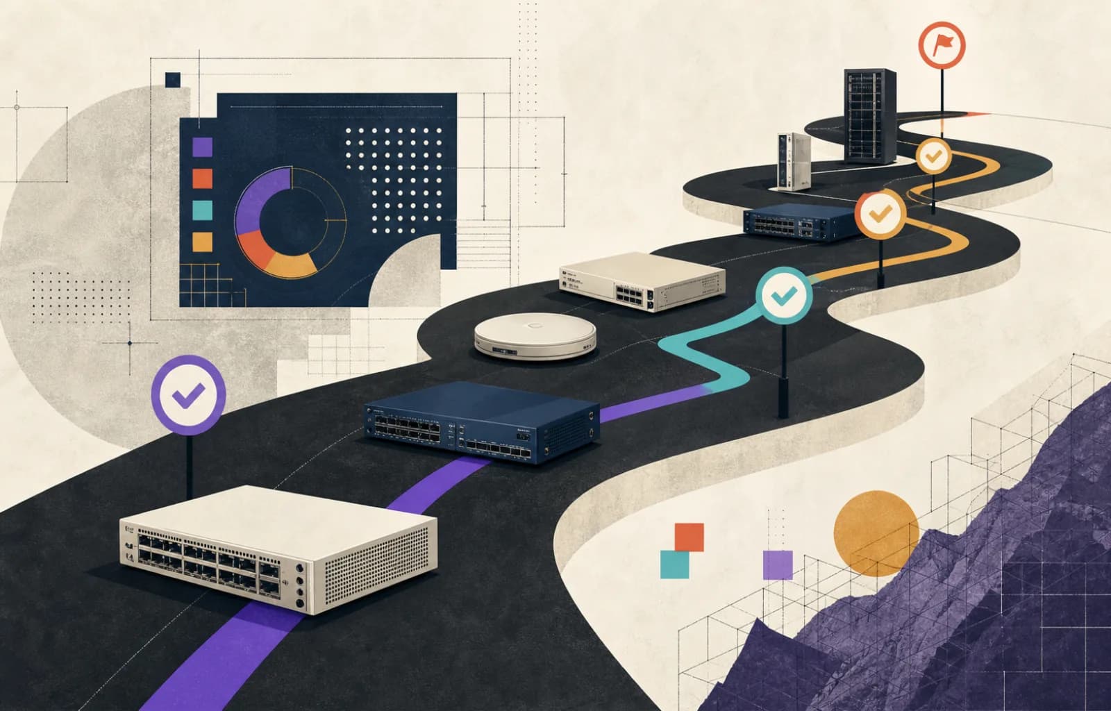 Editorial case-study illustration for Juniper Fleet Firmware Upgrade Program